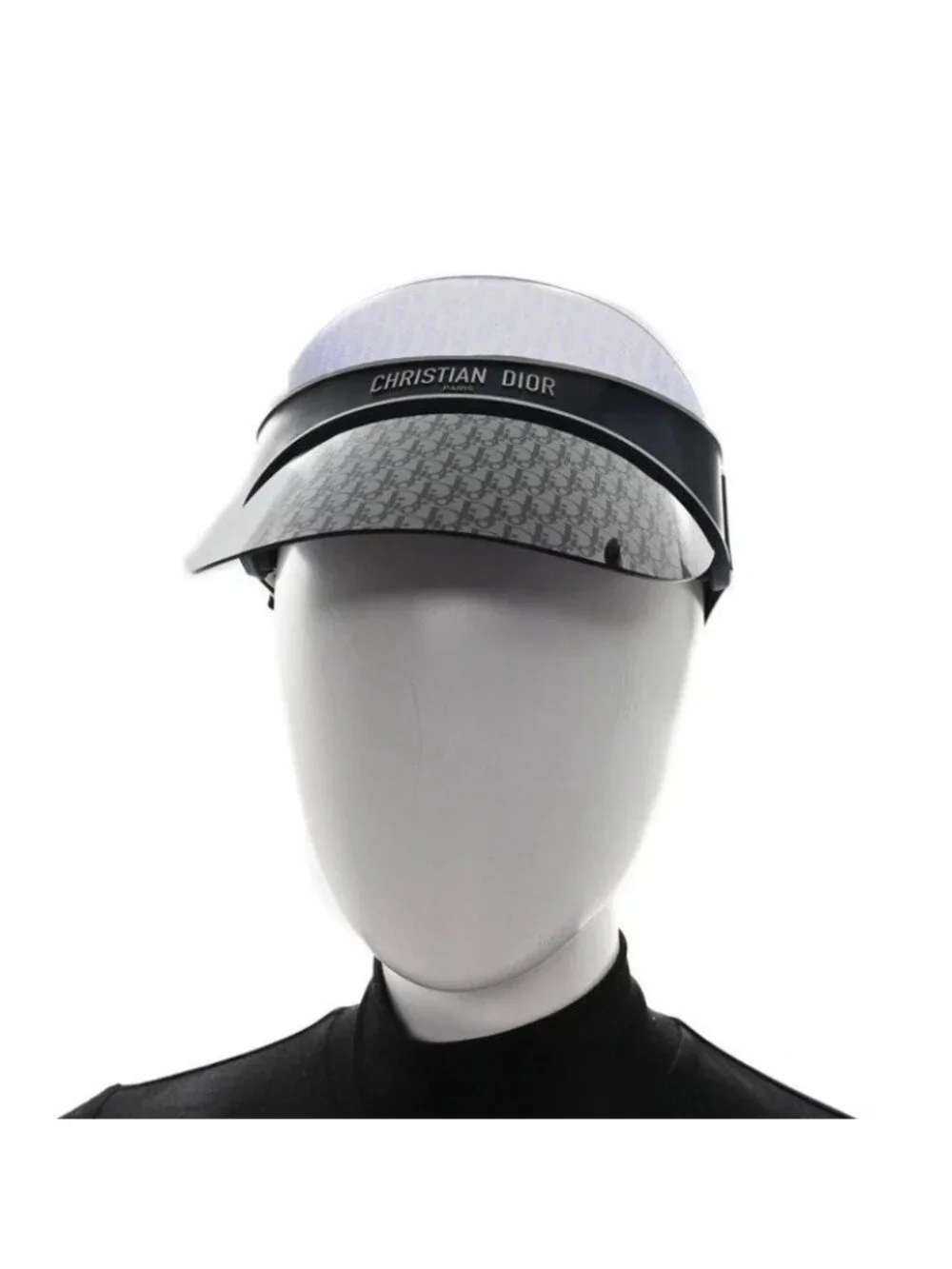 NEW Christian Dior Oblique DiorClub V1U Sun Visor Blue 100% Authentic